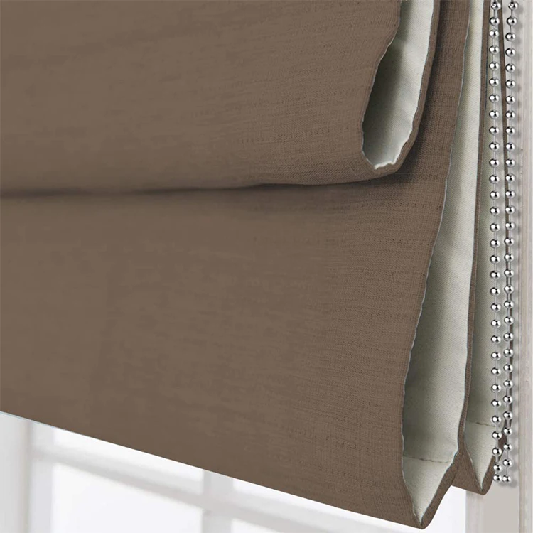 

Best Price Fabric Window Cover Curtains Roman Beaded Rope Blinds, Customer's request