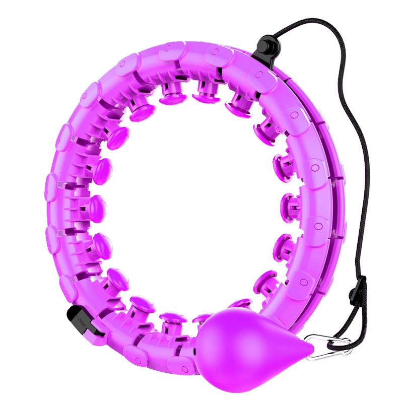 

oem Fast Delivery Auto-Spinning Non-Drop Exercise flexible Weighted Gym Fitness Smart Slim Waist Yoga Hula Ring Hoop Hula-Hoop, Pink,blue,purple