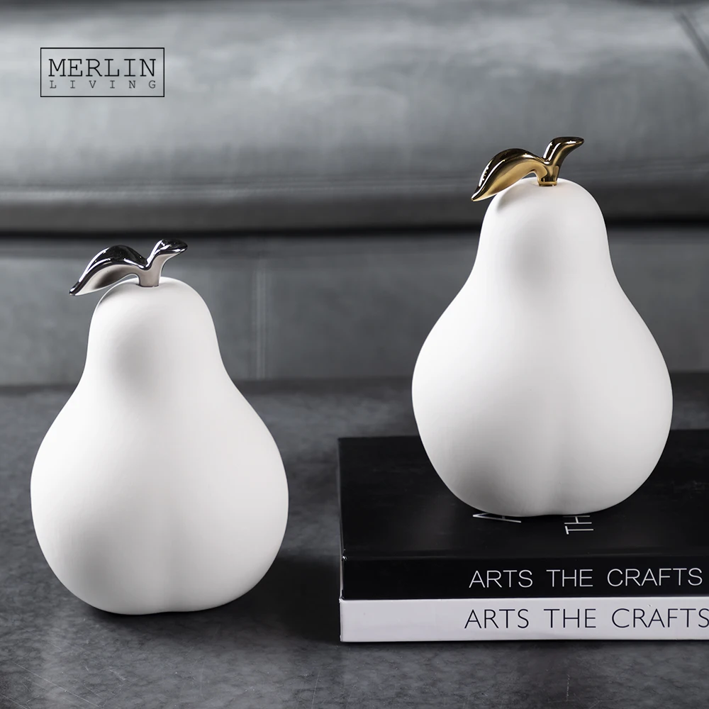 

Merlin modern Nordic ceramic sculpture pear living room wine cabinet bedroom study creative home decor for ceramic decor