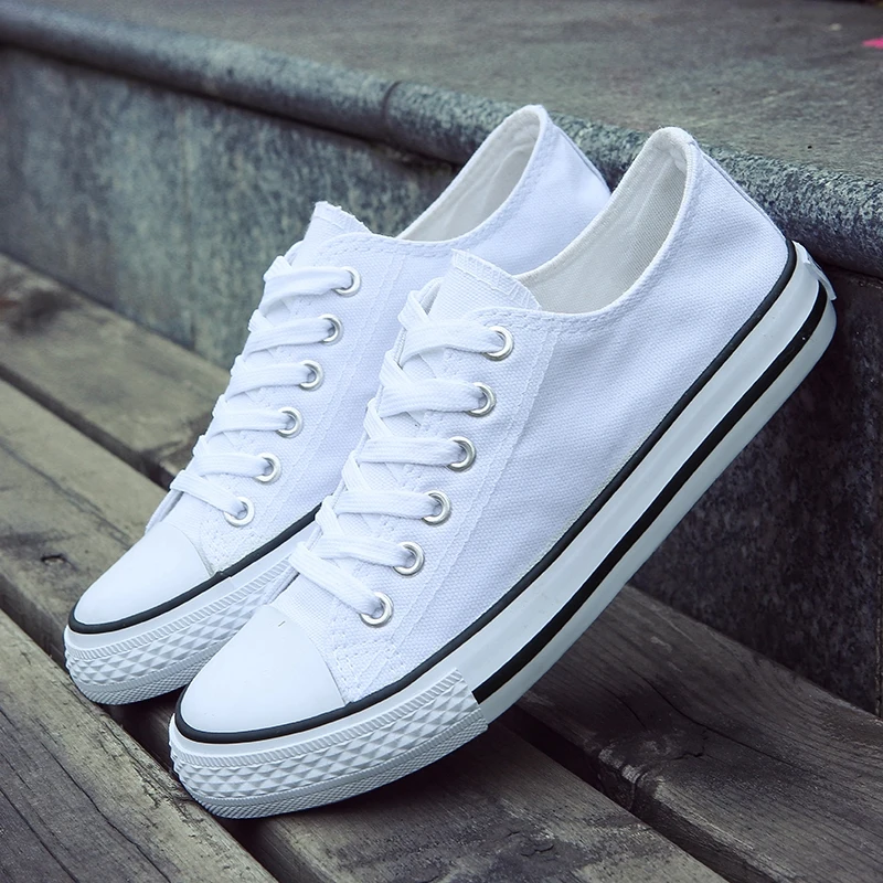 

China supplier low cut breathable canvas shoes sneakers for men and women, 4 colors