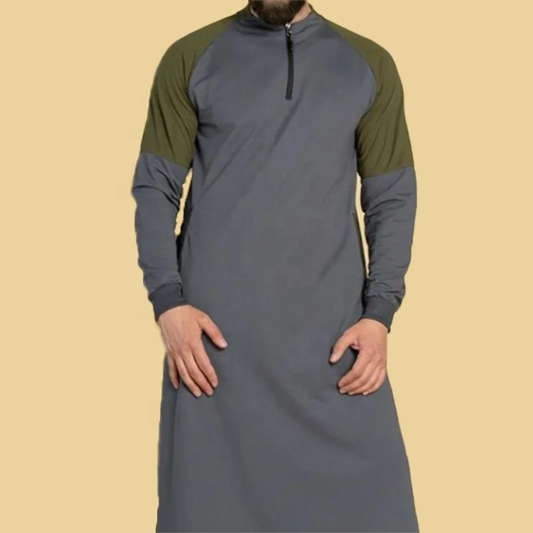 

2021High Quality Saudi Style Muslim Morocco men Robe al haramain thobe Daffah Men's Thobe Islamic Clothing Dubai Modest Thobe
