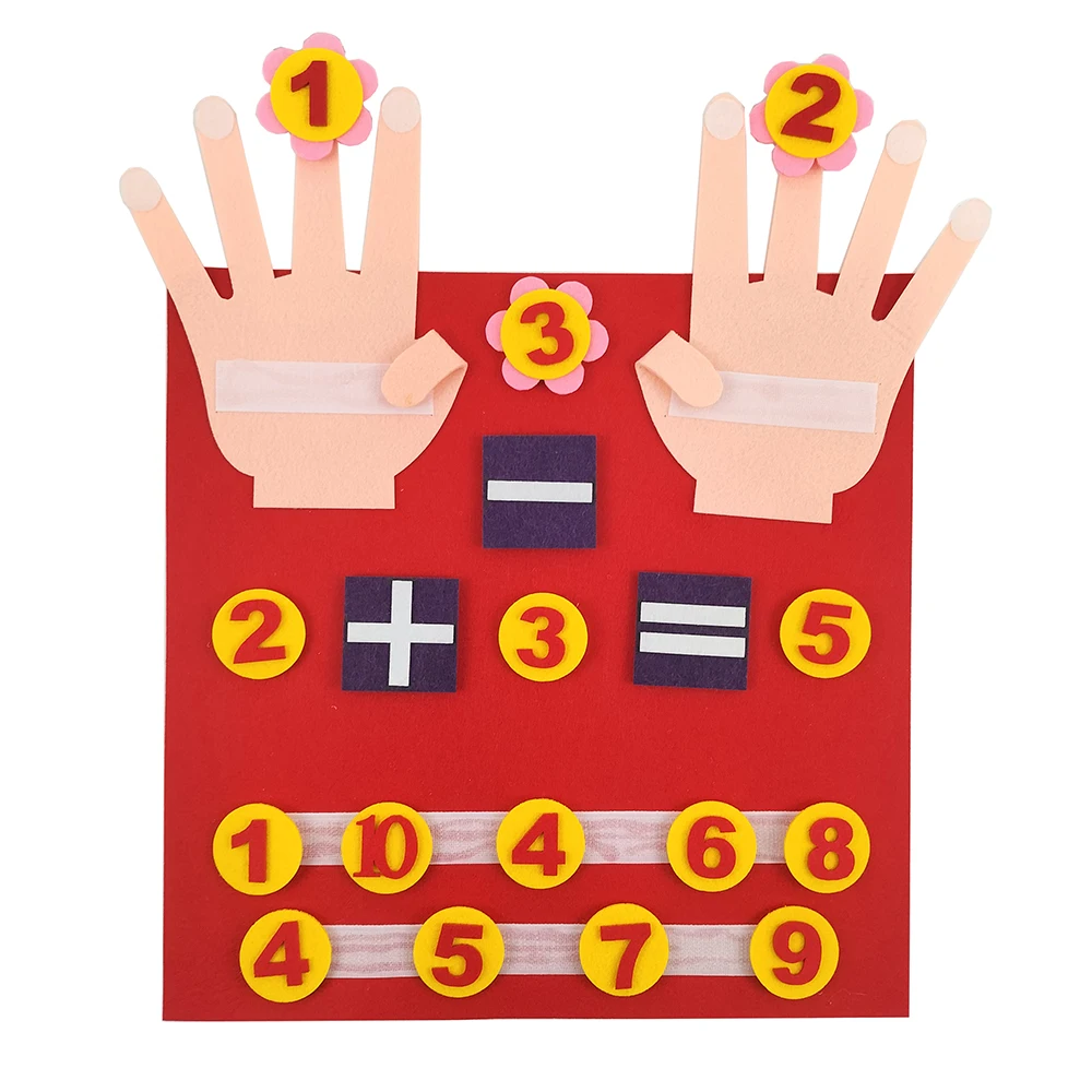 

Hot sale Montessori Toddler Felt Educational Toy Finger and Number Learning Counting Math Felt Board