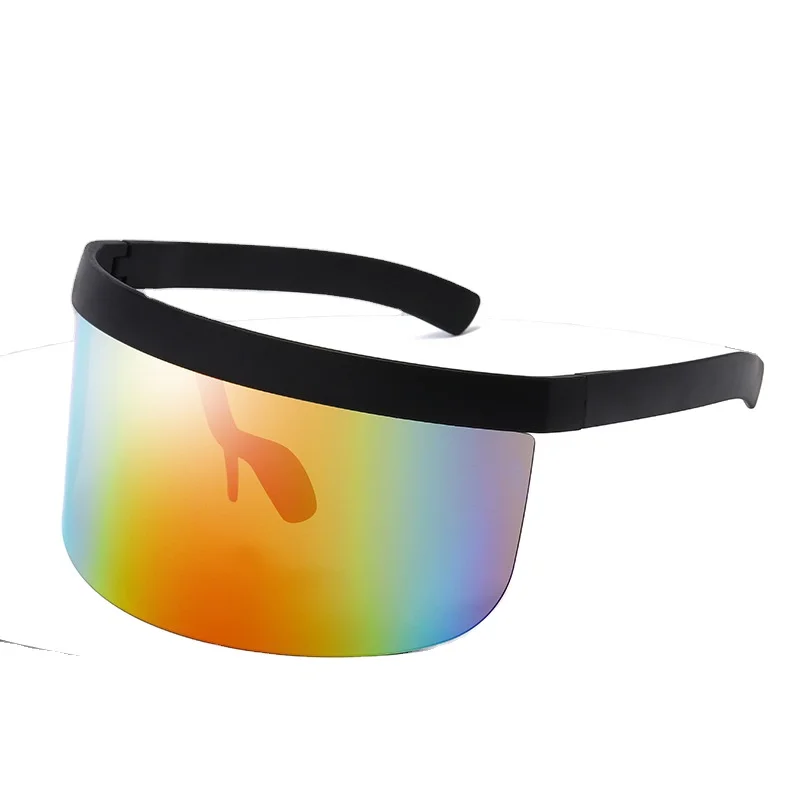 

DCOPTICAL Fashion One Piece Trend Shield Visor Sunglasses Oversize Large Lens Flat Hat Cover Face Sunglasses with UV400