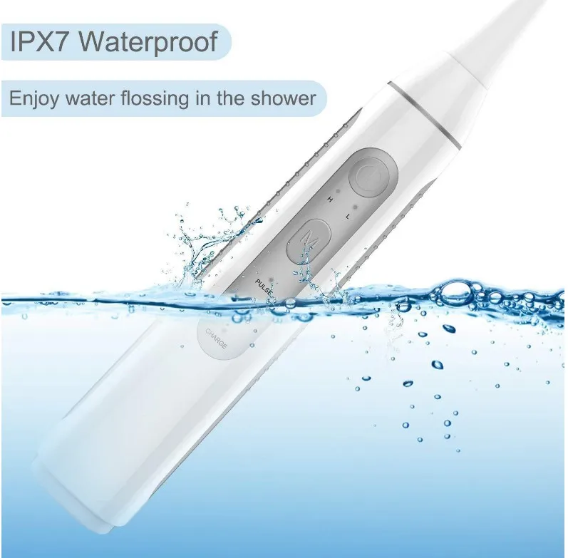 Waterproof floss water jet dental electric oral irrigator toothbrush