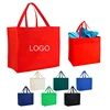 Custom Logo Printed Eco Friendly Canvas Tote Shopping Carry Fabric Laminated Recyclable PP Non Woven Bag
