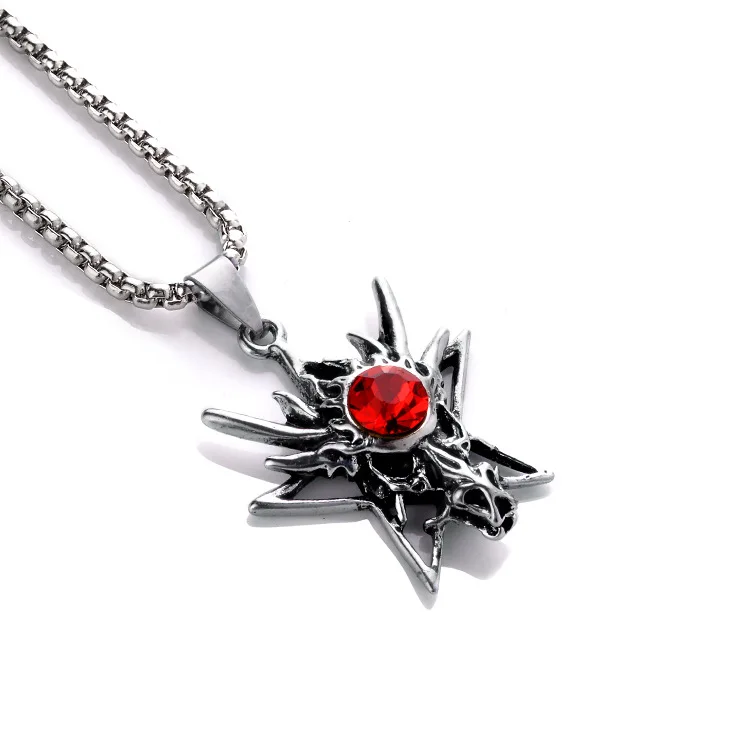 

Hot new products fashion dragon sword pendant necklace for men Silver Men's Cross Necklace Wholesale Jewellery Vintage