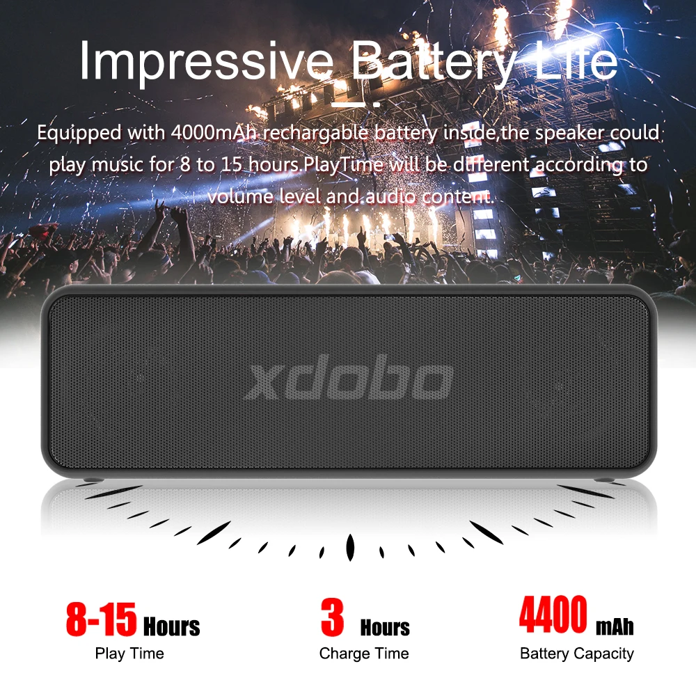 2021 XDOBO Voice Assistant Waterproof BT Portable Outdoor Speaker Super Quality Bluetooth Wireless Speaker - ANKUX.COM
