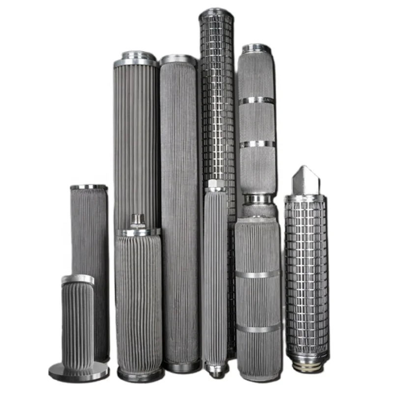 

Featured product 5 micron 10inch metal filter element SS304 SS316L sintered filter element agressive solvents filtration