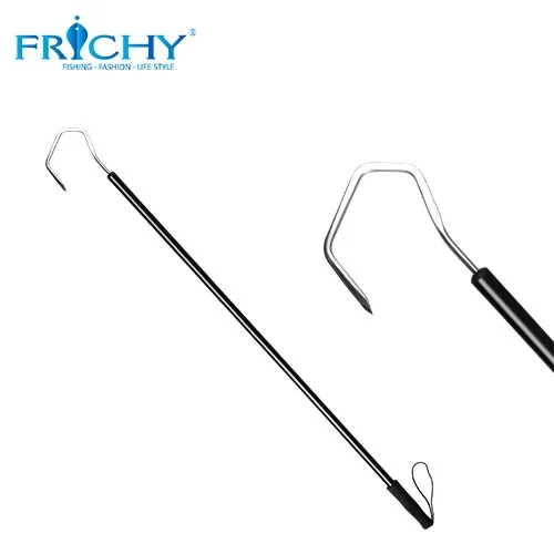 Portable Telescopic Fishing Gaff Aluminum Alloy Stainless Steel Sharp Hook  with Nonslip EVA Handle for Freshwater Saltwater Fishing 120cm Fish Gaff