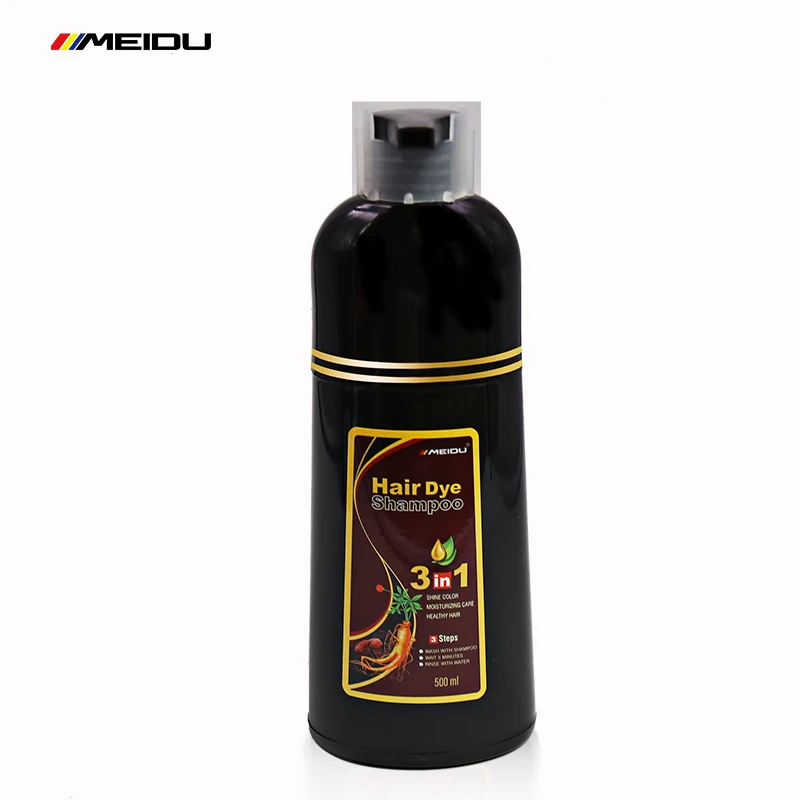 Thailand hot sale manufacturer 500ml amonia henna herbal free permanent natural fast 7 colors fashion cosmetics dye hair shampoo