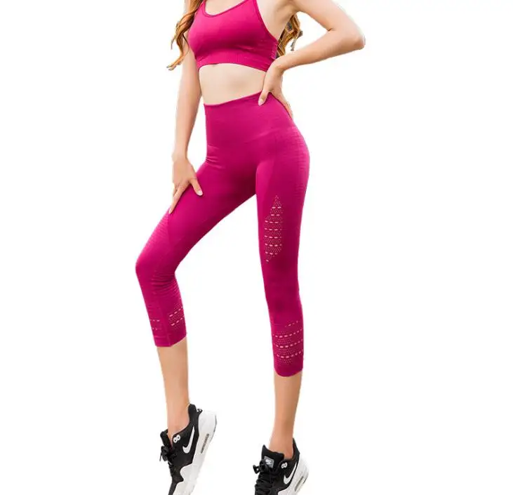 

New Fashion OEM Custom Fitness Yoga Pants Print hip Elastic Sports Leggings