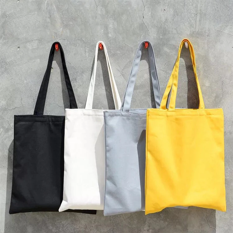 

Wholesale Personalized custom Logo Open Eco-Friendly Tote bag Cotton canvas Beach tote shopping bags, Optional, any color for you need