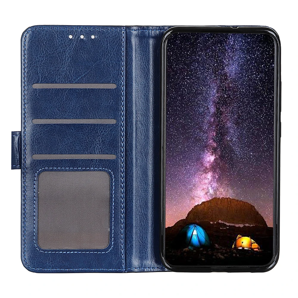 

Mirror window Crazy Horse pattern PU Leather Flip Wallet Case For SONY XPERIA 10 III With Stand Card Slots, As pictures