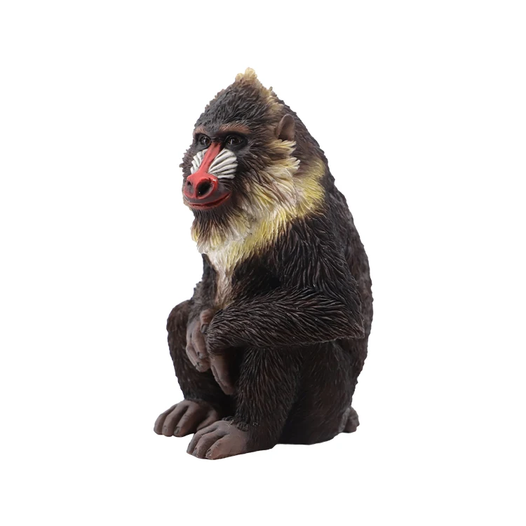 批发动漫树脂雕像猕猴猴子,树脂逼真的猴子花园雕像