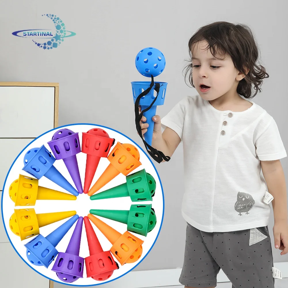 

Kids game Sensory exercise kids training and throw set plastic ball catch toy