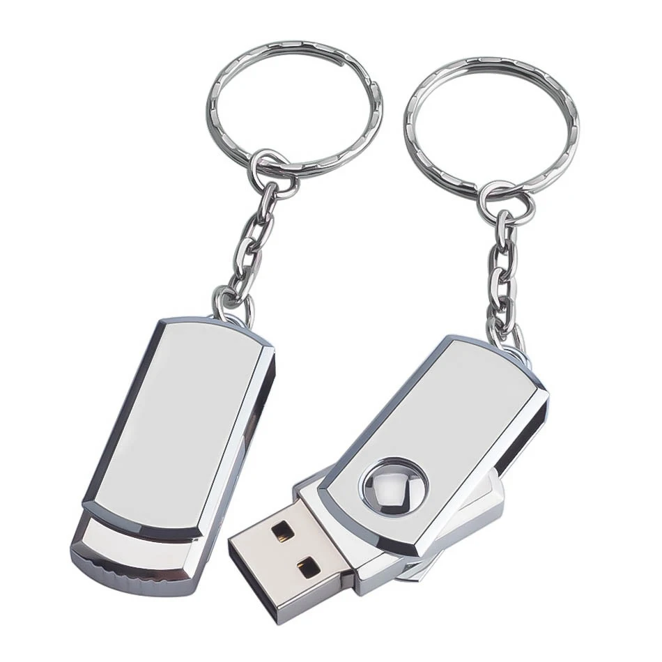 

Promotional Customized Logo Printed Metal Usb Swivel Flash Drive, Beige, black