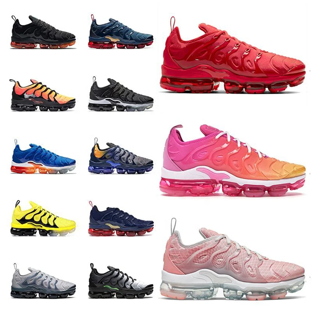 

New US12 Authentic Air Cushion Plus Womens Running Shoes Women Men Rainbow Colorful Athletic Casual Sneakers Cushioning Shoes