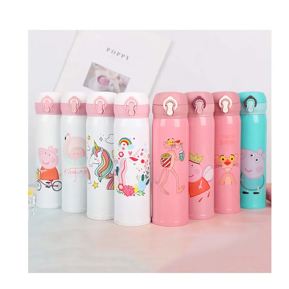 

YIDING High quality vacuum insulated Stainless steel 13oz kids water bottles Thermoses flask with straw wholesale, As is or customized