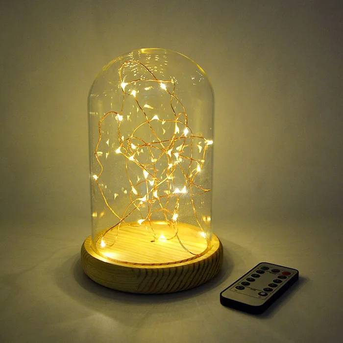 Glass Dome With Led Lights And Remote Control Buy Glass Dome With
