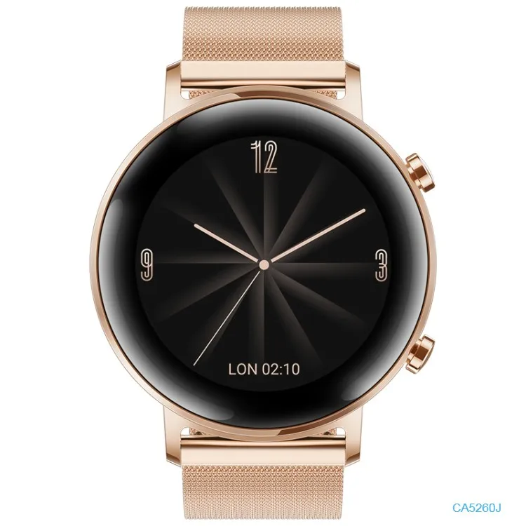 

Original huawei watch GT 2 smart watch with gold metal wristband for women