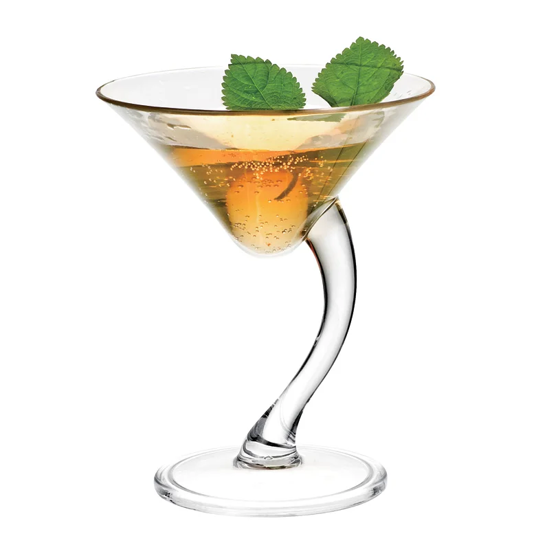 

Unique Shape Martini Glass 210ml Wholesale Plastic Martini Glasses 7oz PC Martini Glass Plastic