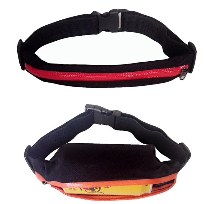 

Outdoor Fabric Waterproof Hiking Cycling Running Belt Waist Bag Sport Fanny Pack With Water Bottle Holder, Brown, red, blue, green, pink etc.