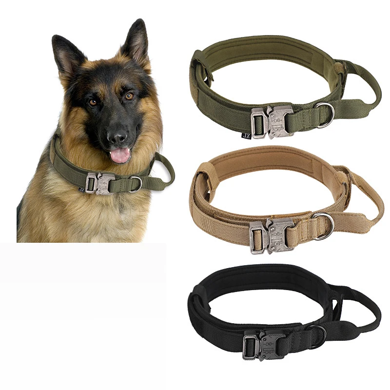 

Adjustable Nylon Medium And Large Dog Thicken Canine Twill Pet Collares Tactical Harness Tactical Dog Collar