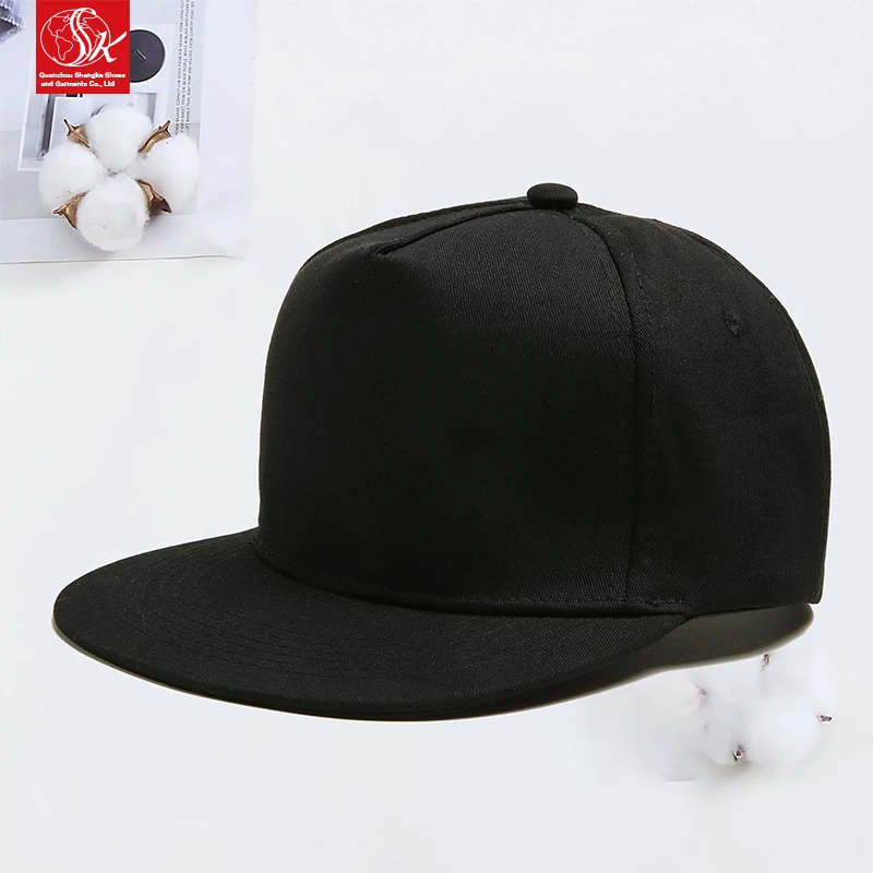 SK Customizable Men's Five-Panel Flat-Brim Baseball Hat Sporty Embroidered Logo Hip-Hop Printed Text Made Jersey for Sun Travel