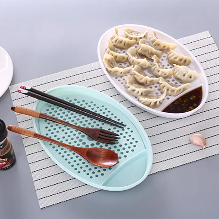 

dumpling dish hot daily plate tray Kitchen utensils Creative drip round with vinegar dish, As show