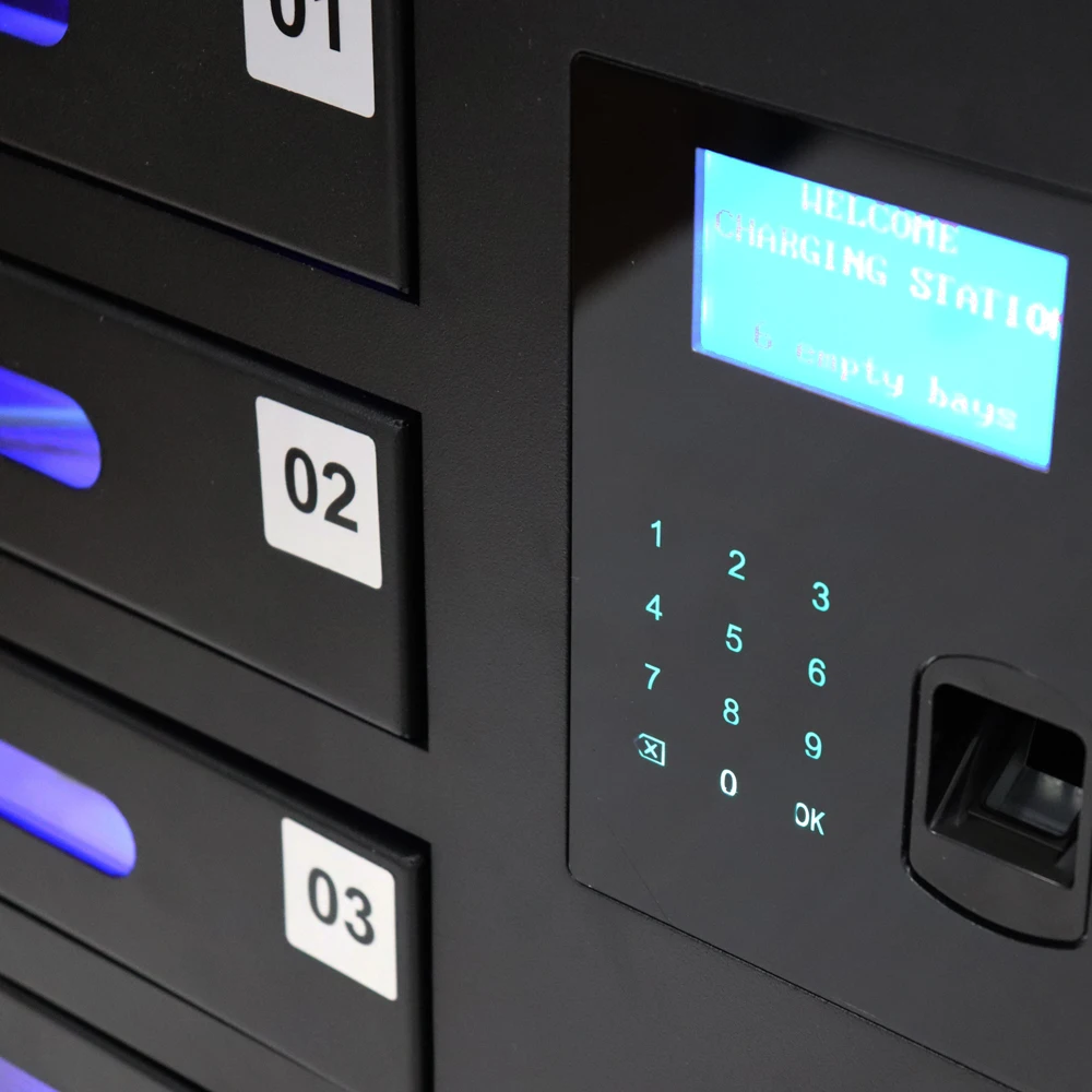 Airport Fingerprint Charging Station With Lock Box Coin Operated Phone Charging Station Buy