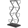Contemporary Decorative Curved Metal Countertop Standing Wine Racks