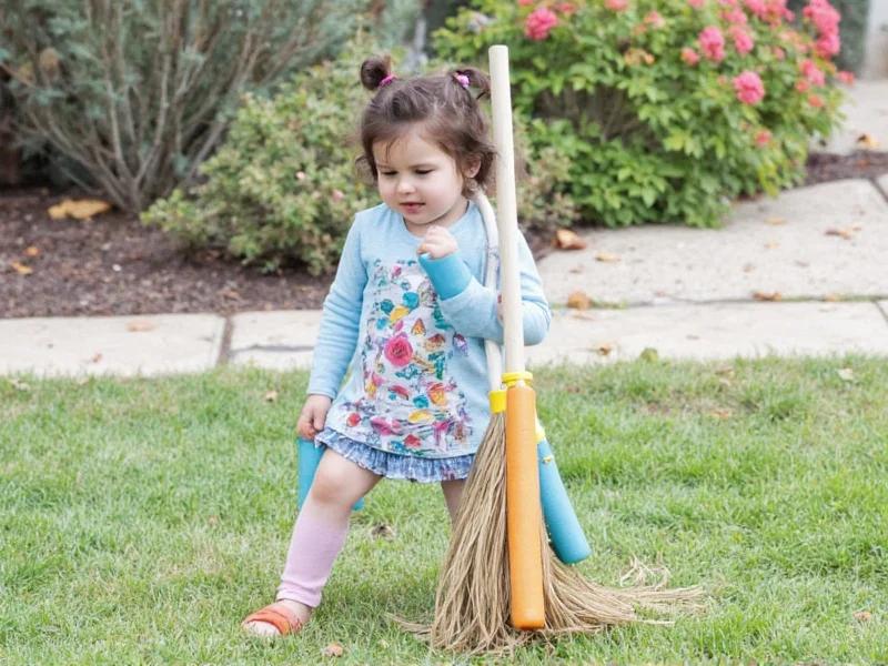 Child-safe witch broom alternative using pool noodles