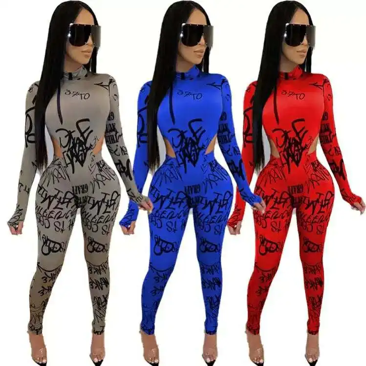 

PZF-WJ5065 Newset stylish 2020 summer letter printed sexy nightclub women two piece set