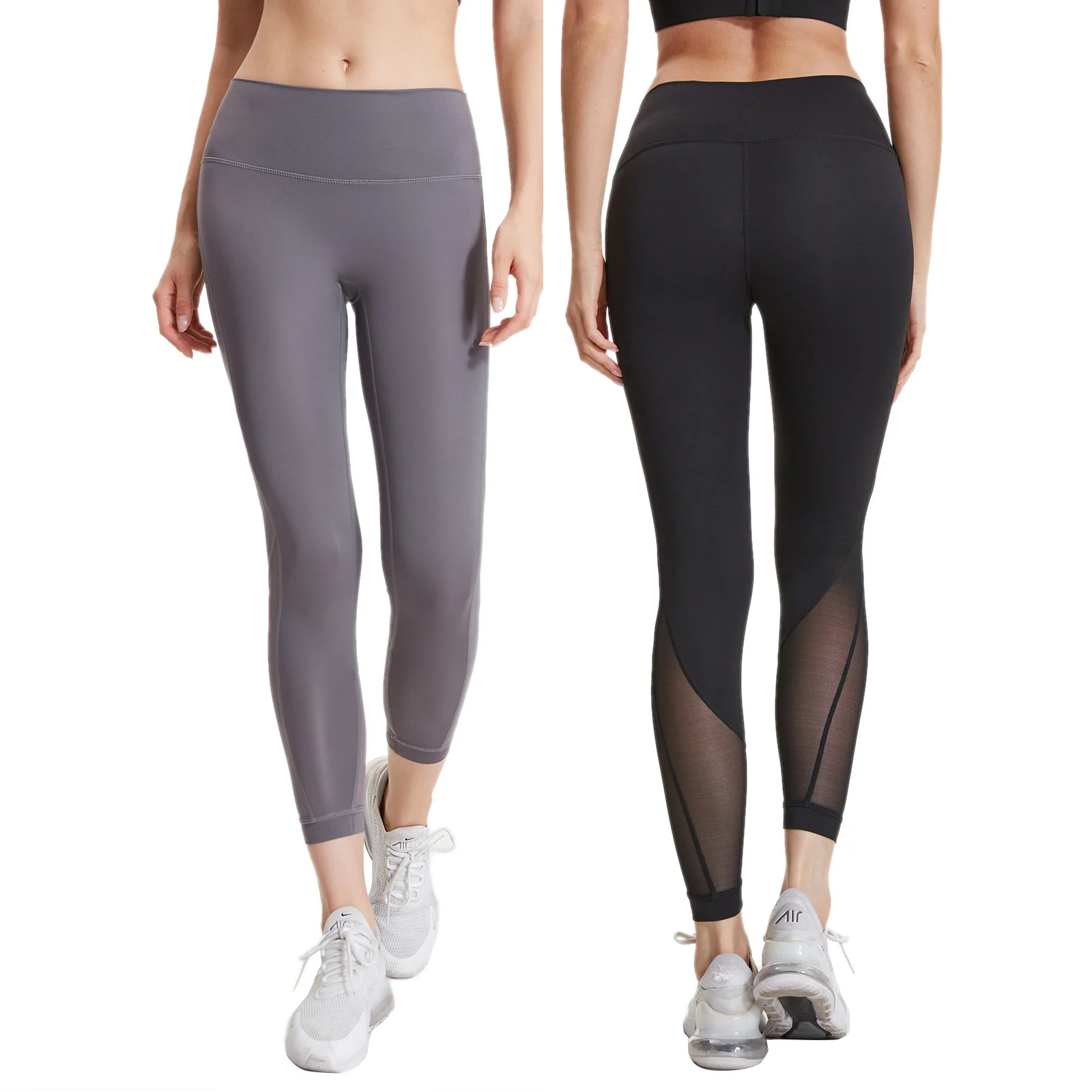 

Custom Women High Waist Seamless Sports Gym Fitness Pants Factory Wholesale Breathable Nylon Workout Yoga Leggings