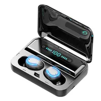 

Free shipping F9-5 LED Power Display TWS 5.0 Invisible Wireless Earbuds Earphone Waterproof Bluetooth Headphone with Power Bank