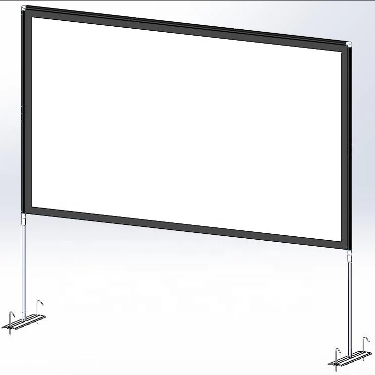 

84 Inch 0utdoor Quick-fold Projection Screen Projector Curtain with Frame, White pvc, alr material, glass fibric
