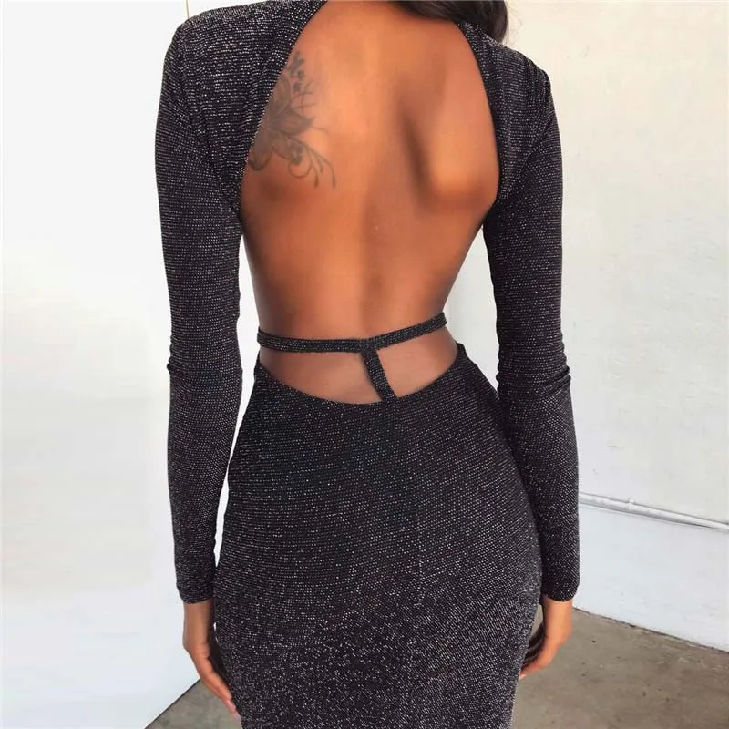 

FS0761D Hot sale sexy women backless casual dress