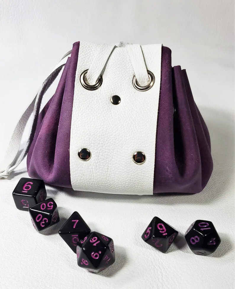 

New design foldable dice bag 2 in 1 use corn dice playing game mat, Purple