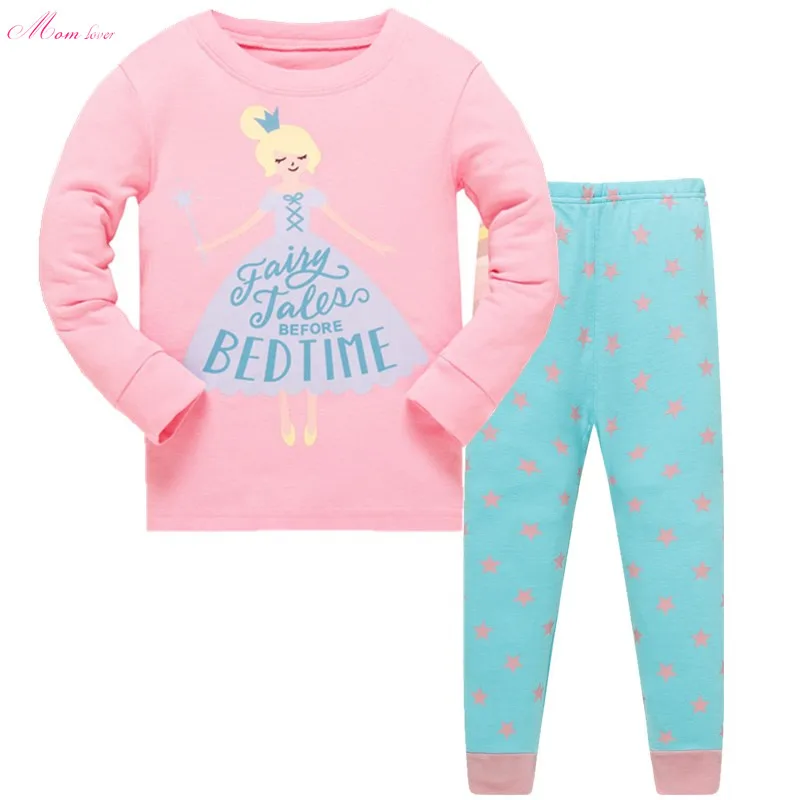 

kids long sleeve pajamas set unicorn children sleepwear