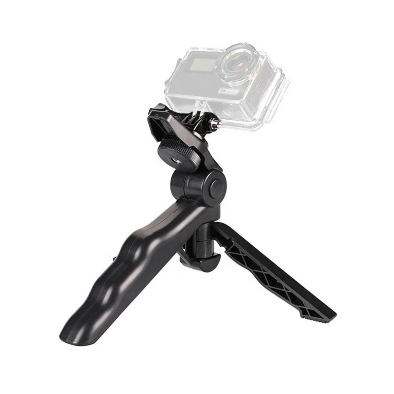 

Aipaxal ABS 1/4 Screw Hot Shoe Adapte Handle Stabilizer Mini Phone Camera Selfie Stick Tripod for Gopro Action Camera, Black