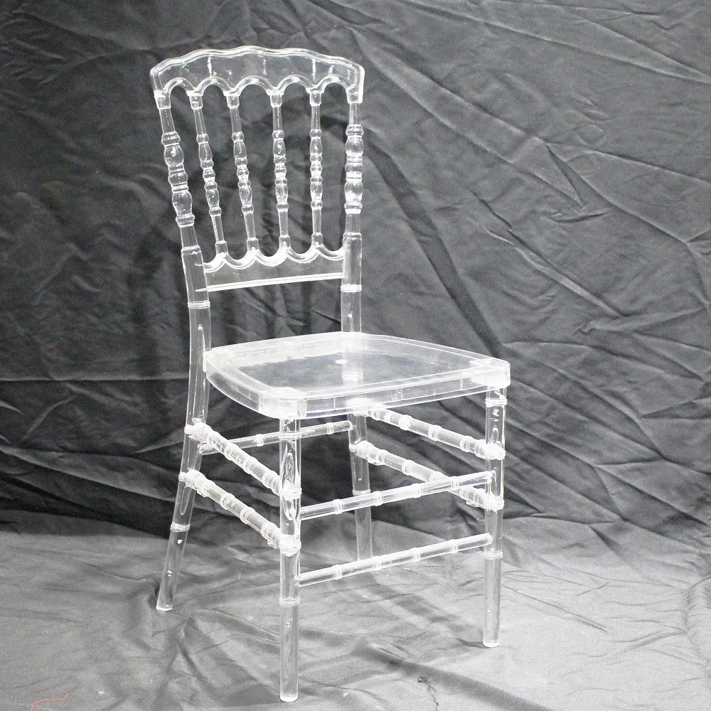 Modern Clear Resin Tiffany Dining Dinner Banquet Pp Acrylic Chair For Restaurant And Wedding