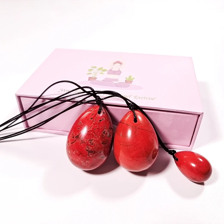 

Good Supply Natural Chakra Healing Yoga Exercise Eggs with String Massage Stones for wedding decoration