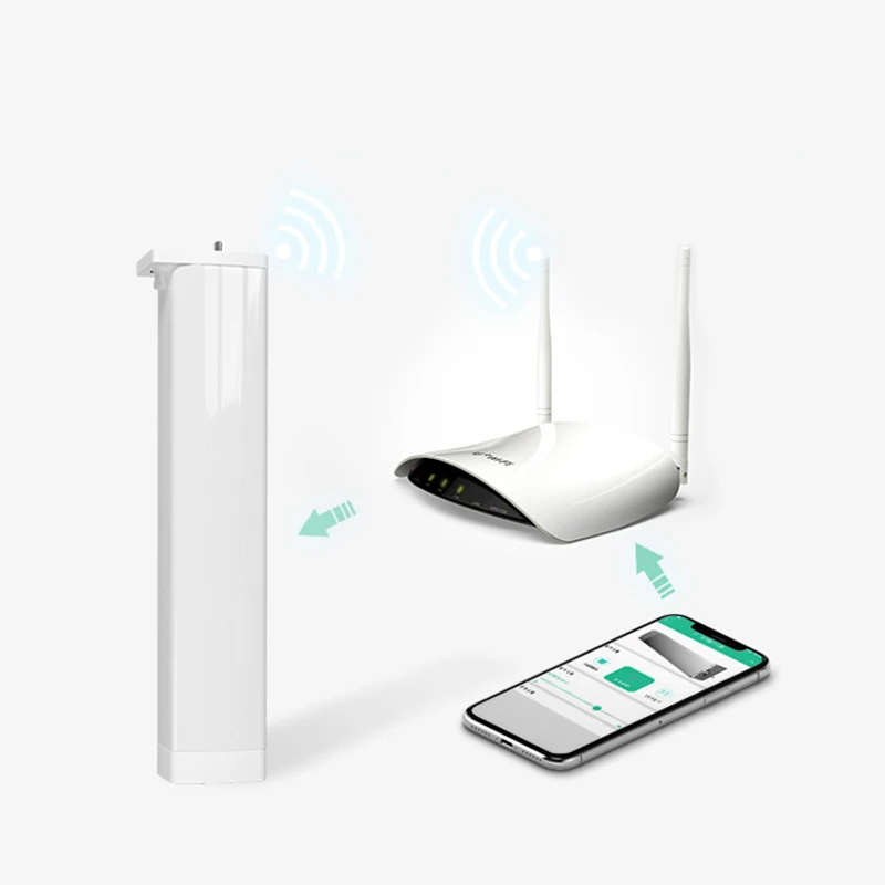 

voice control tuya app Electric Alexa Google Home Control WiFi smart Curtain motor, White
