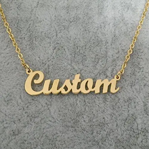 

Wholesale Custom Necklace Pendant 14K Gold Plated Jewelry Stainless Steel Custom Name Necklace, Silver / gold / rose gold