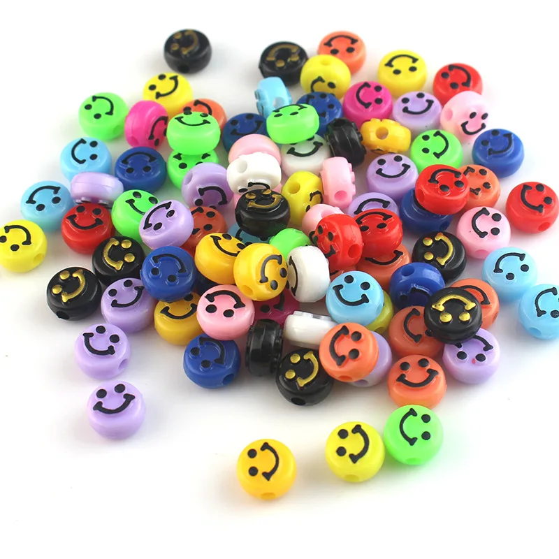 

Hobbyworker 3D Stereoscopic Smile Happy Face Spacer Beads for DIY Jewelry Making Finding Accessories B0140, Picture