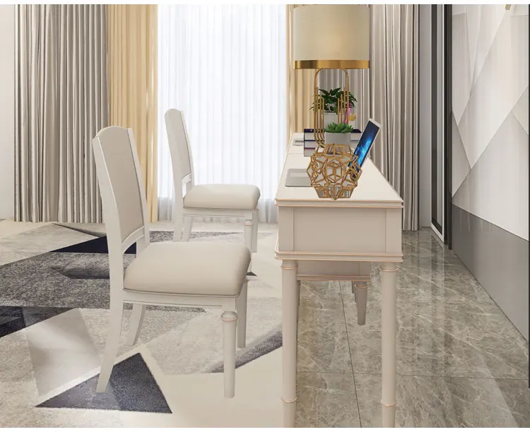 Study Room Furniture Modern Accent Table Modern Double Person Computer Desk Furniture