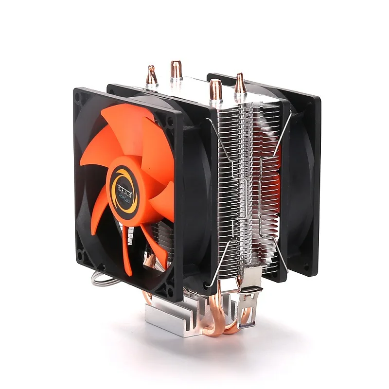 

Ultra-quiet 2 copper heat pipe cpu dual fan cpu fan heatsink 1156 1155 1366 2011 for computer cpu processor cooling