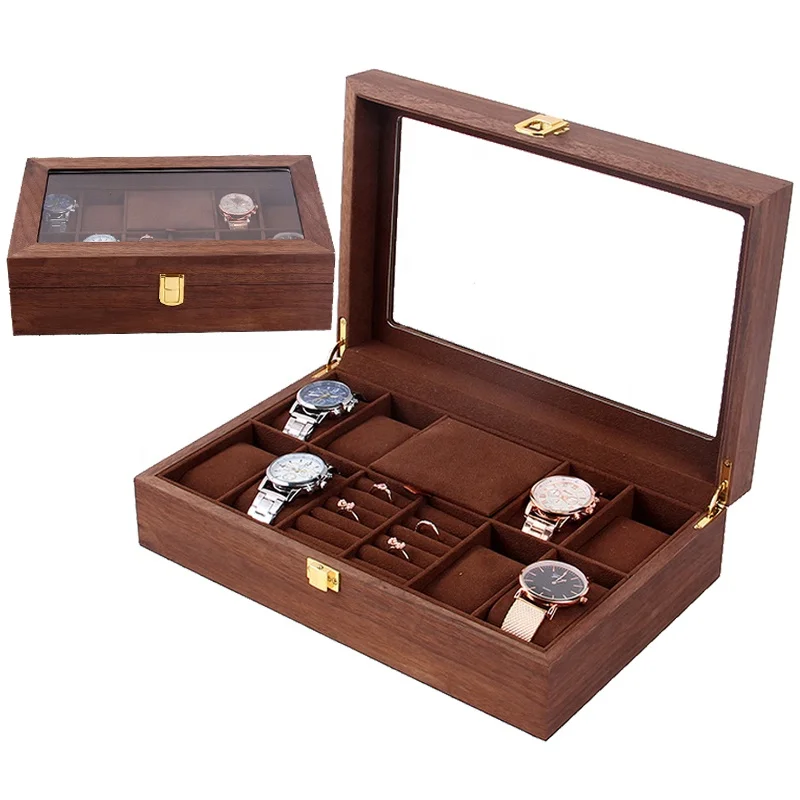 

Vintage wood organizer box for family jewelry rings earrings pendants bracelets watches, Walnut,pantone as well as cmyk