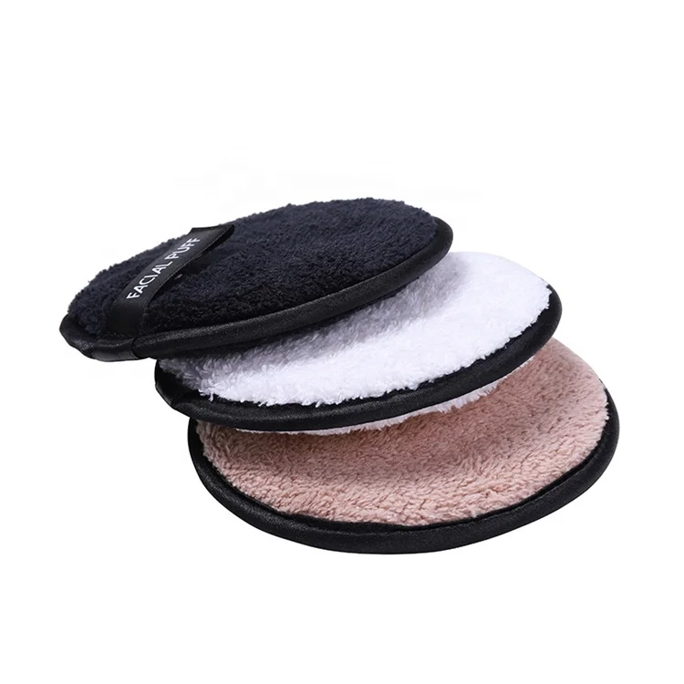 

Custom private logo face wash sponge soft eco-friendly round shape make up remover pads puffs, Black,white,coffee,customized color