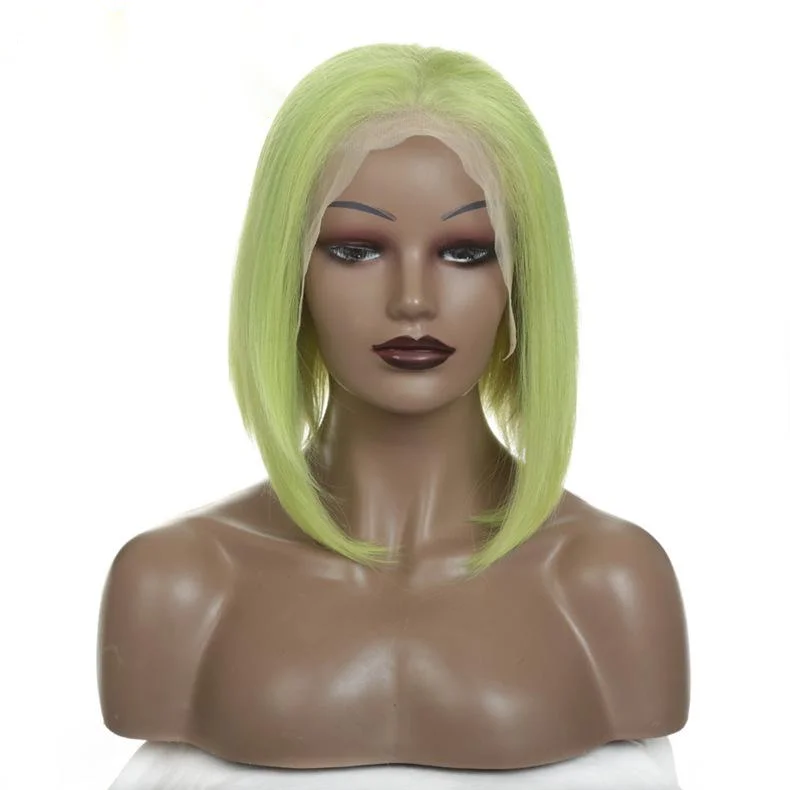 

Ombre Color Short Bob Wigs Human Lace Frontal Closure Bob Wigs 150% Full Brazilian Cuticle Aligned Human Hair Wig